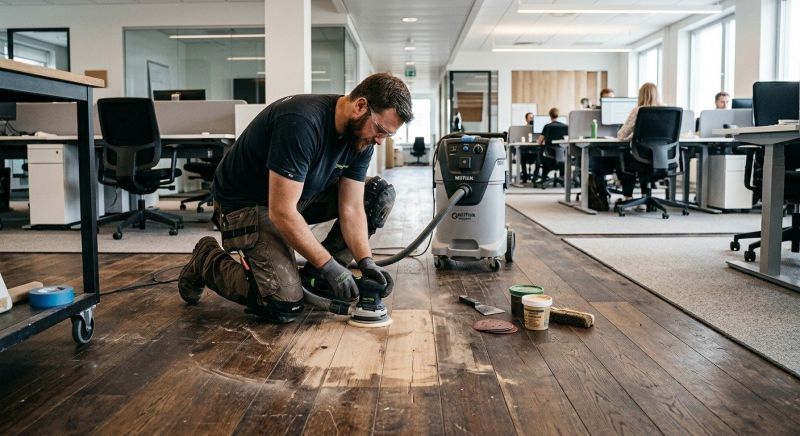 Our team working on Wood Floor Service projects in Sarasota County, FL