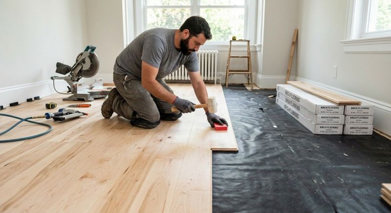 Birch Floor Installation in Sarasota County, FL