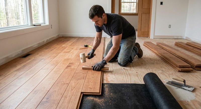 Cherry Floor Installation in Sarasota County, FL