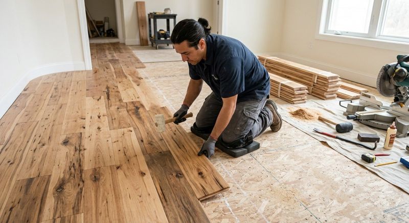 Hickory Floor Installation in Sarasota County, FL