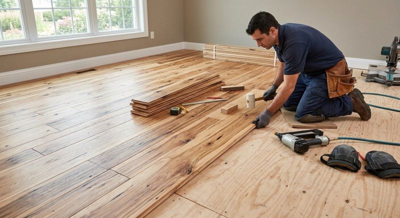 Hickory Floor Installation in Sarasota County, FL