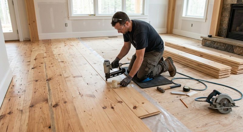 Pine Floor Installation in Sarasota County, FL